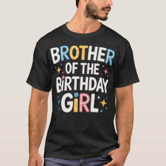 Broer Van Het Jarige Meisje Roze Familie Feest T-shirt