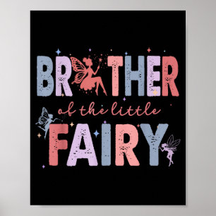 Broer van het kleine fee verjaardagsmeisje voor de poster