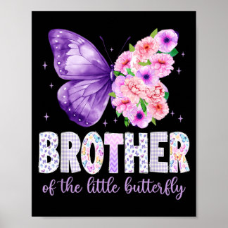Broer van het kleine vlindermeisje dat haar 1e ver poster
