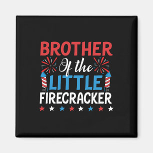 Broer van het kleine vuurwerk Shirt 4 jul Magneet