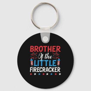Broer van het Little Firecracker-shirt 4 juli Sleutelhanger