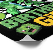 Broer van het meisje dat jarig is Funny videogame Poster (Hoek)