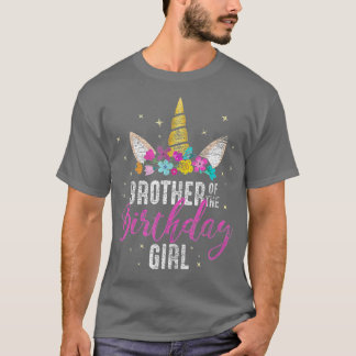 Broer van het meisje van de geboorte: Sibling Gift T-shirt