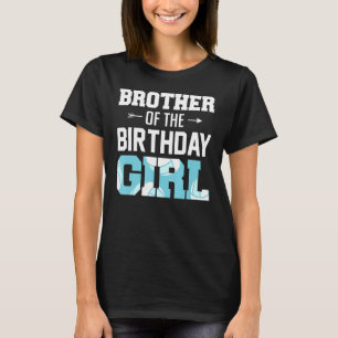 Broer van het meisje van de geboorte Volleyball Fa T-shirt