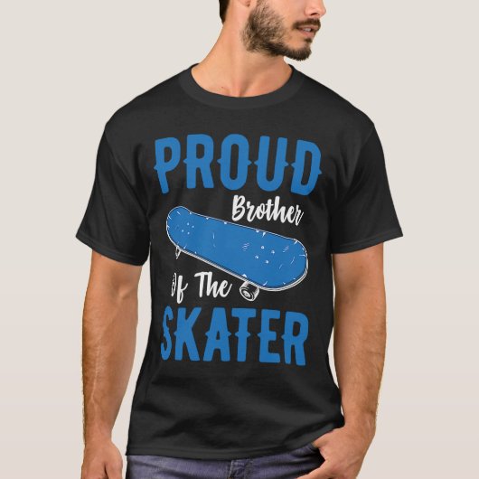 Broer van het skateboard van het zwembad naar Scha T-shirt (Voorkant)