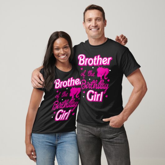 Broer van het verjaardagsmeisje Doll Family Party  T-shirt (Unisex)
