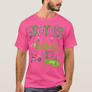 Broer van het verjaardagsmeisje gat in één golflie t-shirt