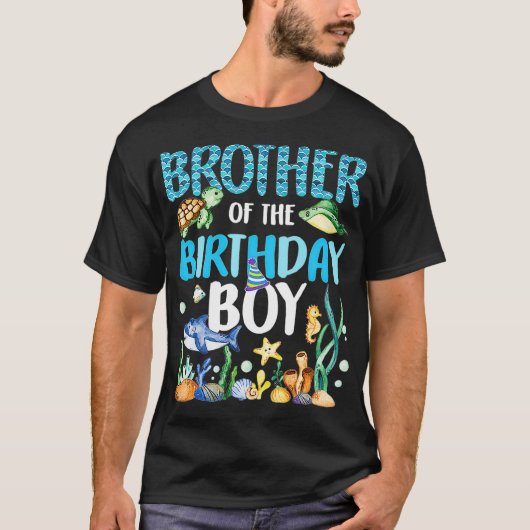 Broer van het vogelpeuter Zee vis Ocean Animals T-shirt (Voorkant)