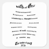 Broer van Ref Vierkante Sticker (Voorkant)