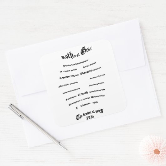 Broer van Ref Vierkante Sticker (Envelop)