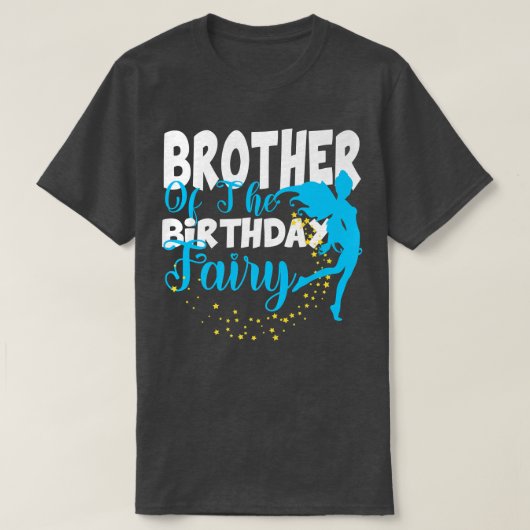 Broer van The Birthday Fairy Fantasy Birthday Squ T-shirt (Design voorkant)
