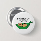 Broer van tweelingpeul ronde button 5,7 cm (Voorkant /achterkant)