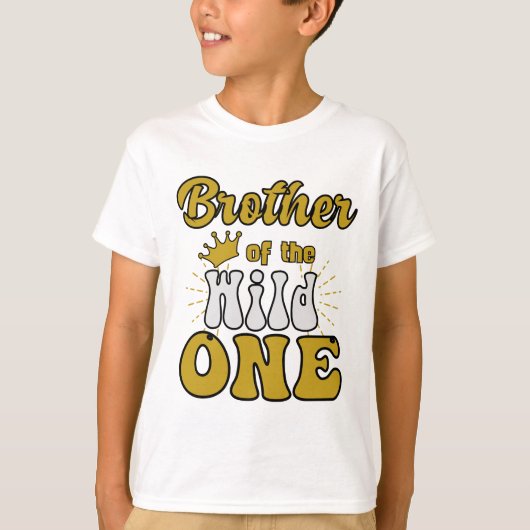 Broer van Wild One Verjaardag T-shirt (Voorkant)