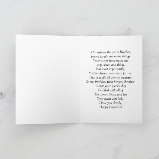 Broer - Verjaardag - Forest Bridge Kaart (Binnen)