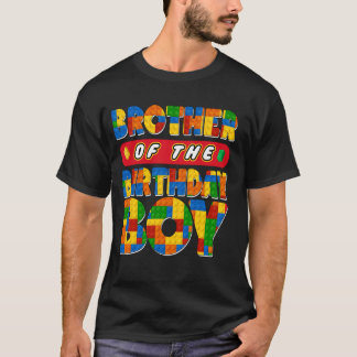 Broer Verjaardag Jongen Bouwstenen Familiefeest T-shirt