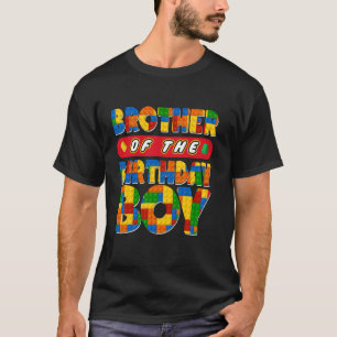 Broer Verjaardag Jongen Bouwstenen Familiefeest T-shirt