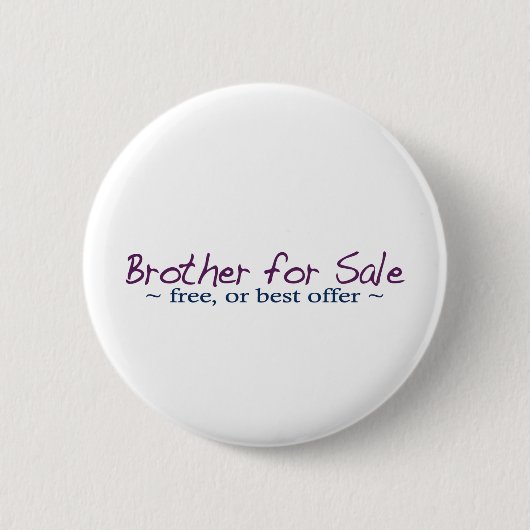 Broer voor verkoop ronde button 5,7 cm (Voorkant)