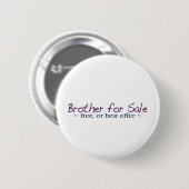 Broer voor verkoop ronde button 5,7 cm (Voorkant /achterkant)