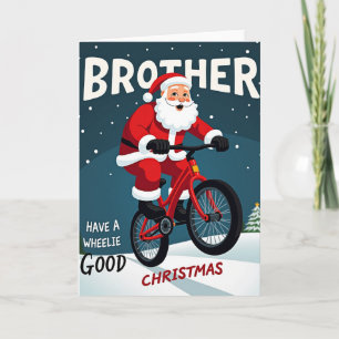 Broer Wheelie Goed Kerstkaart Kaart