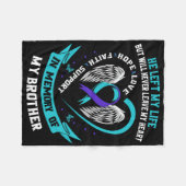 Broer: Zelfmoord: Bewustmakingspreventie Memorial  Fleece Deken (Voorkant (Horizontaal))