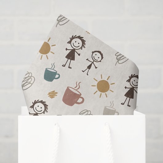 Broer Zus Koffie Moeder Tissuepapier (Cadeauzakje)