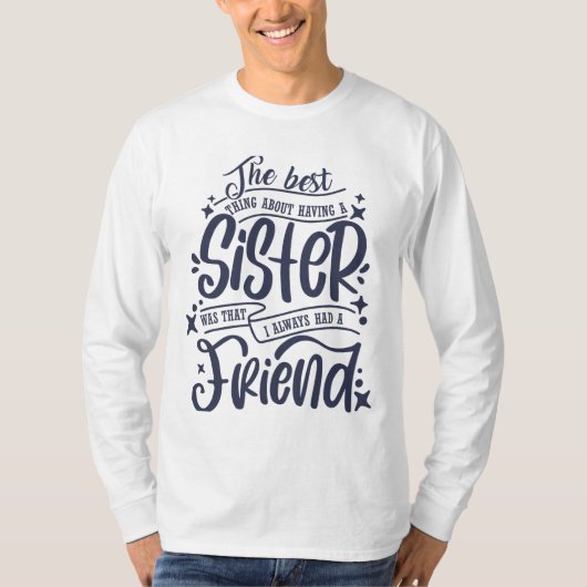 Broer Zussen Dag Zuster Quotatie, broer Zus T-shirt (Voorkant)