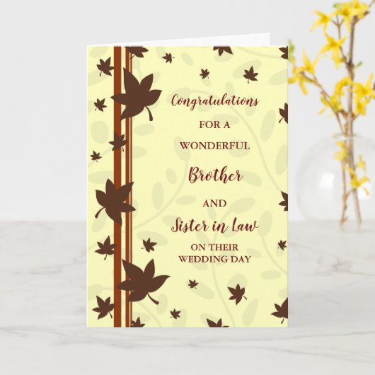 Broer & Zuster in de Recht Gefeliciteerd Kaart (Gele Bloem)