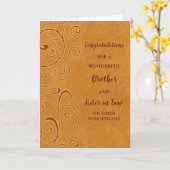 Broer & Zuster in de Recht Gefeliciteerd Kaart (Gele Bloem)