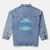 Broer zuster past niets aan denim jacket (Achterkant)