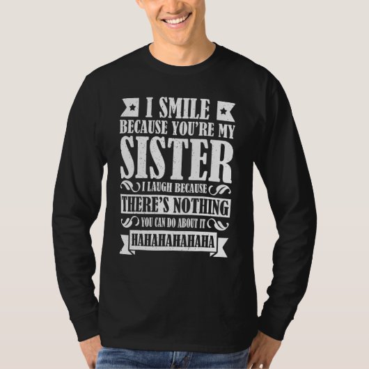 Broer zuster past niets aan t-shirt (Voorkant)