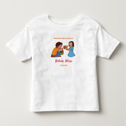 Broer Zuster Raksha (Rakhi) Dag, Indiaas Festival Kinder Shirts (Voorkant)