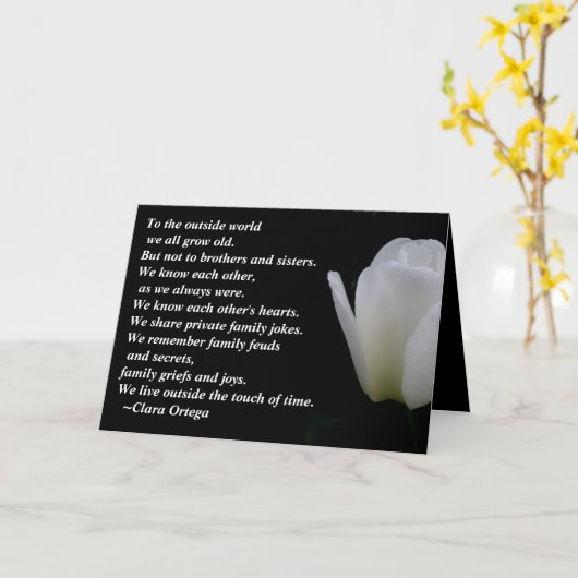 Broer/zuster-verjaardag Kaart (Gele Bloem)