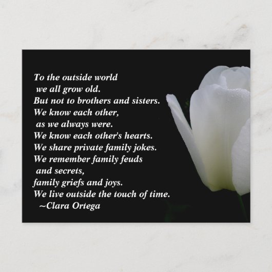 Broer/zuster-verjaardagsKaart Briefkaart (Voorkant)