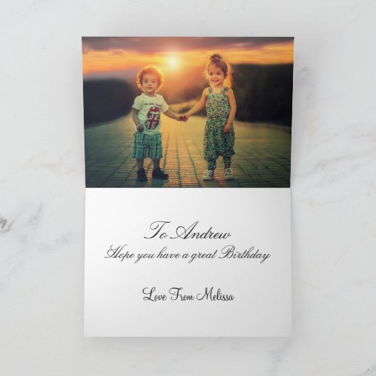 Broer/zuster-verjaardagsKaart Kaart (Binnen)