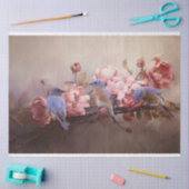 Broers Blauwvogels en bloemen Decoupage Tissuepapier (Craft)