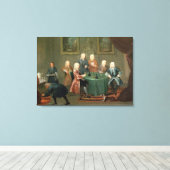 Broers Clarke met andere heren die Wi Canvas Afdruk (Insitu (Houten vloer))