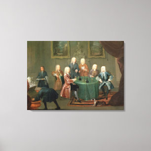 Broers Clarke met andere heren die Wi Canvas Afdruk