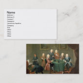 Broers Clarke met andere heren die Wi Visitekaartje (Voorkant / Achterkant)