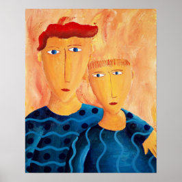 Broers - Dedendaagse schilderijen - Kunstafdrukken Poster