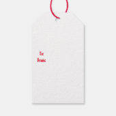 Broers die sneeuw schoten cadeaulabel (Achterkant)