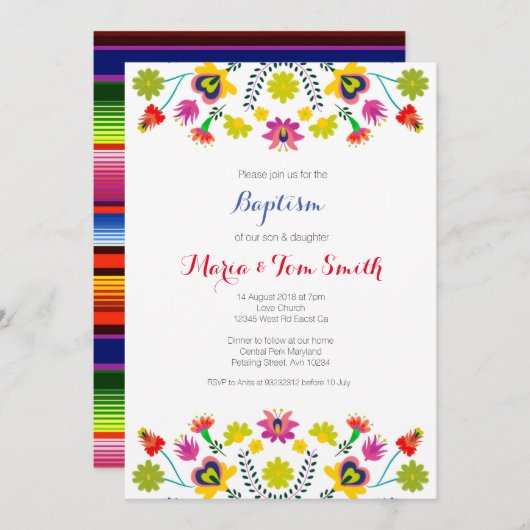 Broers en zussen doop uitnodiging jongen meisje (Voorkant / Achterkant)