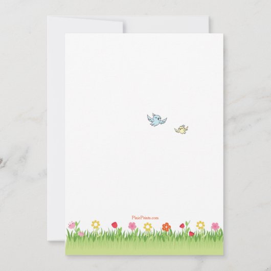 Broers en zussen in de tuin uitnodiging (Achterkant)