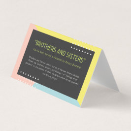 "Broers en zussen" Interventie met suggesties Visitekaartje