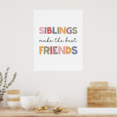 Broers en zussen maken de beste vrienden poster (Keuken)