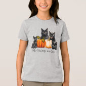 Broers en zussen zijn Cats Herfst Pumpkins T-shirt (Voorkant)