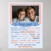 Broers Hartverwarmende & sentimentele foto-afdruk Poster (Voorkant)