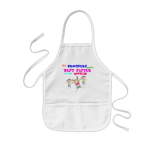 Broers hebben beste zuster Apron Kinder Schort (Voorkant)