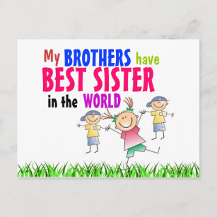 Broers hebben het beste zusje Briefkaart