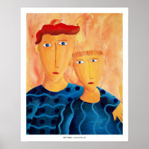 Broers Hedendaagse Acrylschilderkunst Kunstprint