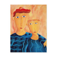Broers Hedendaagse Kunst Schilderij Postkaart